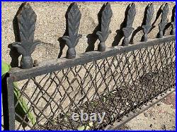 Large Antique Cast Iron & Steel Garden Fence Gate Salvage Bank Bldg Architecture