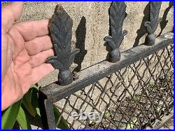 Large Antique Cast Iron & Steel Garden Fence Gate Salvage Bank Bldg Architecture