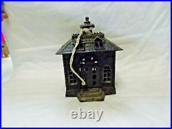 Large Antique Kenton Cast Iron State Bank Still Building Bank with Key