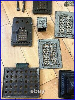 Large Assorted Lot Antique Old Cast Iron Mechanical Novelty Bank Parts