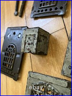 Large Assorted Lot Antique Old Cast Iron Mechanical Novelty Bank Parts
