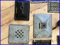 Large Assorted Lot Antique Old Cast Iron Mechanical Novelty Bank Parts