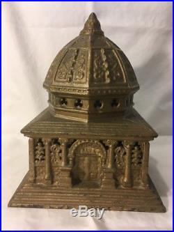 Large Kenton Cast Iron Antique Columbia Toy Bank 9 Inches Tall