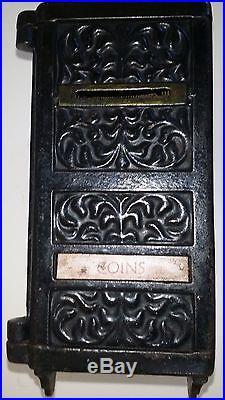Large RARE Antique Cast Iron STANDARD SAFE DEPOSIT Combination Bank ca. 1890s