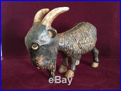 Large Vintage Oscar Goat Cast Iron Still Bank