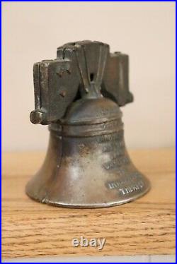 Liberty Bell cast iron still bank by J. M. Harper circa 1905