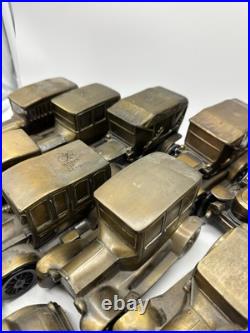 Lot Of 14 Vintage Banthrico 1974 Metal Coin Bank Car Banks Brass early 1900s