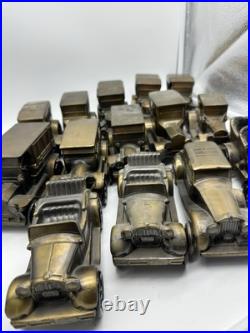Lot Of 14 Vintage Banthrico 1974 Metal Coin Bank Car Banks Brass early 1900s