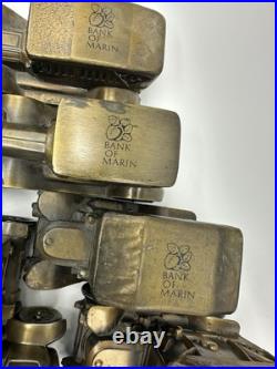 Lot Of 14 Vintage Banthrico 1974 Metal Coin Bank Car Banks Brass early 1900s