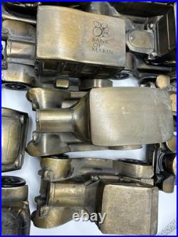 Lot Of 14 Vintage Banthrico 1974 Metal Coin Bank Car Banks Brass early 1900s