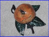 Lovely Keyser and Rex 1882 Cast Iron APPLE STILL BANK with Leaves