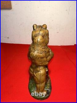 Mechanical Bank Indian Shooting Bear Circa Pat Dat 1888