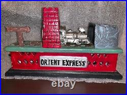 Mechanical Bank Orient Express Train Cast Iron