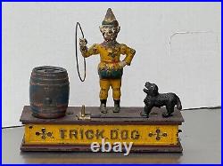 Mechanical Bank trick dog works. 1988. Original paint and lock