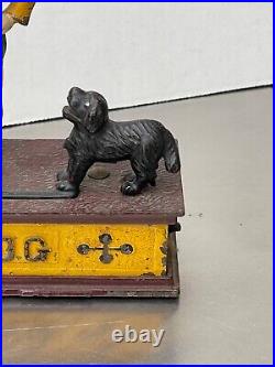 Mechanical Bank trick dog works. 1988. Original paint and lock