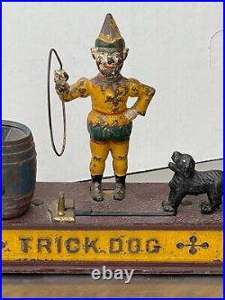 Mechanical Bank trick dog works. 1988. Original paint and lock
