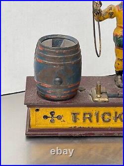 Mechanical Bank trick dog works. 1988. Original paint and lock