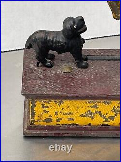 Mechanical Bank trick dog works. 1988. Original paint and lock