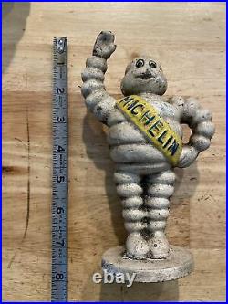 Michelin Mr. Peanut Popeye Babe Ruth Piggy Bank Set 4 Cast Iron Patina Collector