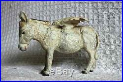 NEW CAST IRON WHITE DONKEY FIGURINE STATUE STATUETTE BANK PAPER WEIGHT METAL