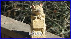 NICE VINTAGE 1930's HUBLEY THRIFTY the WISE PIG CAST IRON BANK