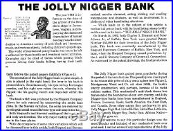 Nice Black Americana Cast Iron JOLLY N Mechanical Bank by Shepard Hardware c1882