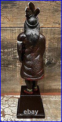 OLD HONESTY 5¢ CIGAR Indian Chief Cast Iron Tobacco Coin Bank