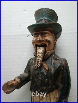 ONE (1) ORIGINAL CAST IRON 1920s UNCLE SAM WORKING MECHANICAL BANK, as seen