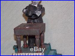 Old Antique Cast Iron Top Hat Magician Mechanical Working Bank