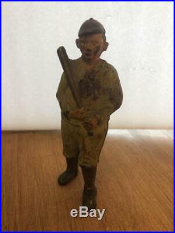 Old Antique TY Cobb Cast Iron A C Williams Baseball Player Still Bank Vintage