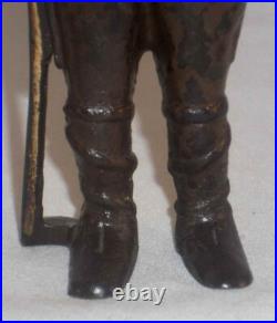 Old Hubley Painted Cast Iron Boy Scout Buckle & Scarf Standing Still Penny Bank Old Hubley Painted Cast Iron Boy Scout Buckle & Scarf Standing Still Penny Bank