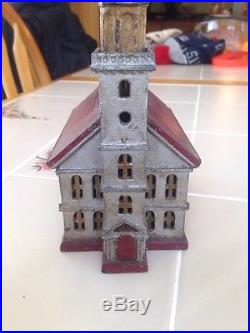 Old South Church Still Bank RARE Great Condition Cast Iron Vintage Antique Bank