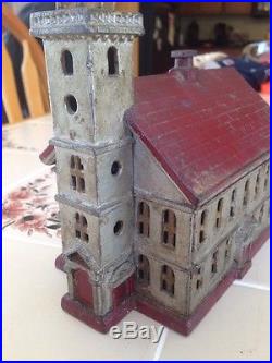 Old South Church Still Bank RARE Great Condition Cast Iron Vintage Antique Bank