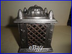 Old original cast iron Four Post Safe combination Safe still bank c. 1900