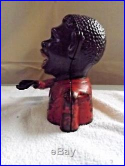 Original 1882 Antique Cast Iron JOLLY N Mechanical Bank Toy by Shepard Hardware