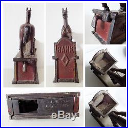 Original 1885 Shepard Hardware TRICK PONY Cast Iron Mechanical Coin Bank