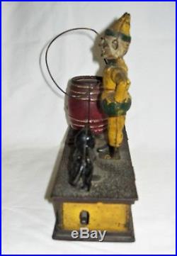 Original 1888 Shepard Hardware Trick Dog Cast Iron Mechanical Bank
