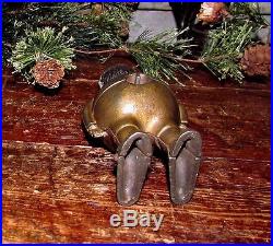 Original 1900 Antique Vtg Cast Iron Hubley Wing Billy Bounce Bank withTurn Pin