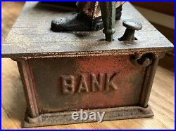 Original 19th Century 1886 Cast Iron Uncle Sam Mechanical Bank