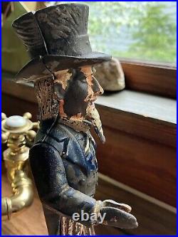 Original 19th Century 1886 Cast Iron Uncle Sam Mechanical Bank