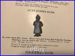 Original Antique A. C. Williams Cast Iron Aunt Jemima Bank AND Original Paint