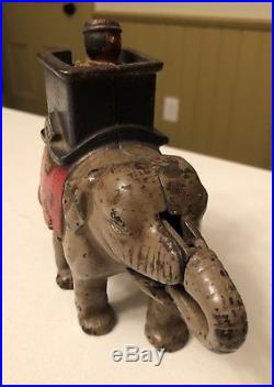 Original Antique Jumbo the Elephant Cast Iron Mechanical Bank