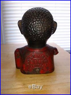 Original Antique Shepard Hardware Cast Iron Jolly N Mechanical Bank