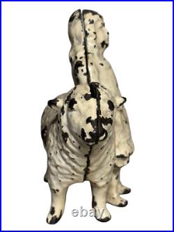 Original Antique Vtg J E Stevens Cast Iron Mary & Little Lamb Still Penny Bank Original Antique Vtg J E Stevens Cast Iron Mary & Little Lamb Still Penny Bank