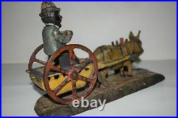 Original Bad Accident Cast Iron Mechanical Bank, Great Paint/works Circa 1890