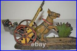 Original Bad Accident Cast Iron Mechanical Bank, Great Paint/works Circa 1890