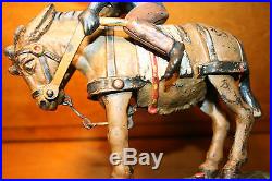 Original Black Americana Cast Iron Spise A Mule Jockey Mechanical Bank c 1879