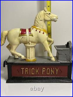 Original? Book of Knowledge Cast Iron Trick Pony Coin Bank Mechanical Working