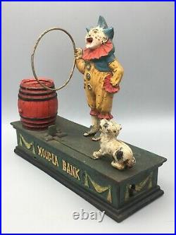 Original Cast Iron Hoop-la Mechanical Bank