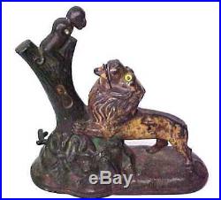 Original Cast Iron Lion & Monkey Mechanical Bank by Kyser & Rex 1883